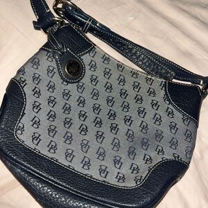 Navy DB vintage crossbody bag
